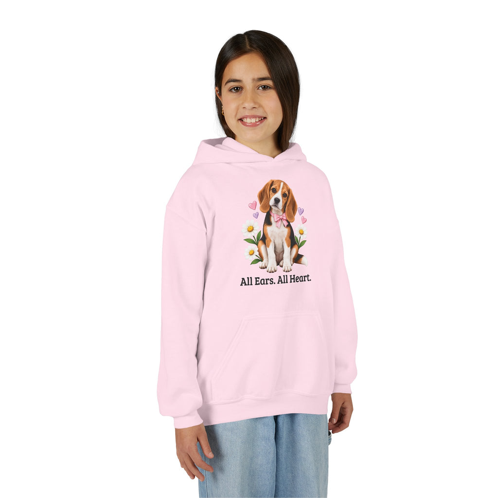 Daisy Darling Beagle — Girls’ Cozy Fleece Hoodie | Beagle People
