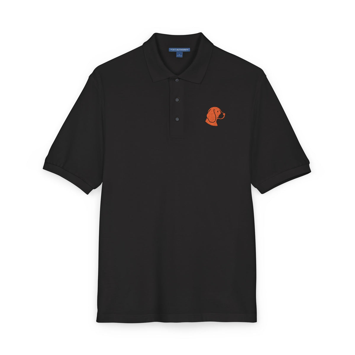 Black & Orange Beagle Embroidered Polo | Unisex