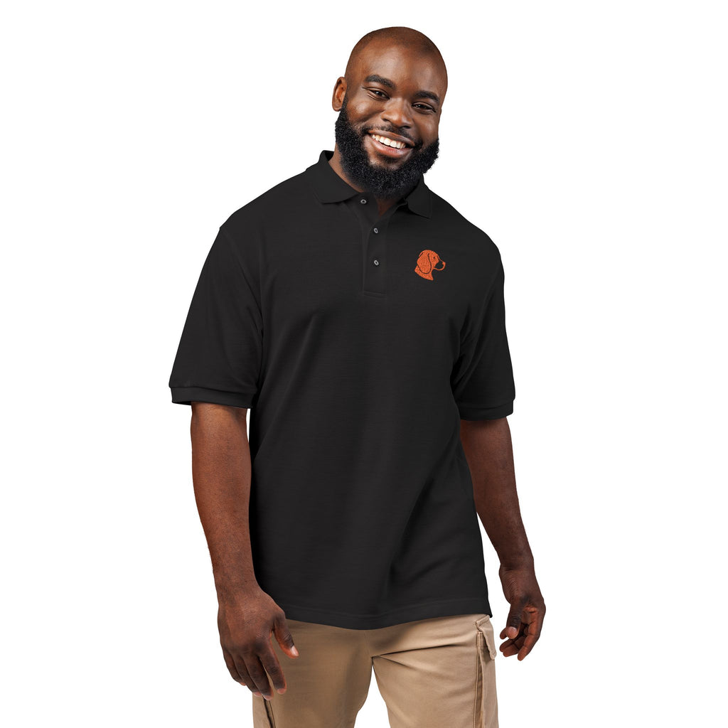 Black & Orange Beagle Embroidered Polo | Unisex