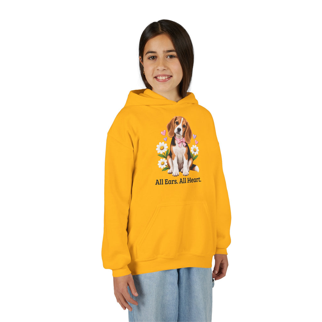 Daisy Darling Beagle — Girls’ Cozy Fleece Hoodie | Beagle People