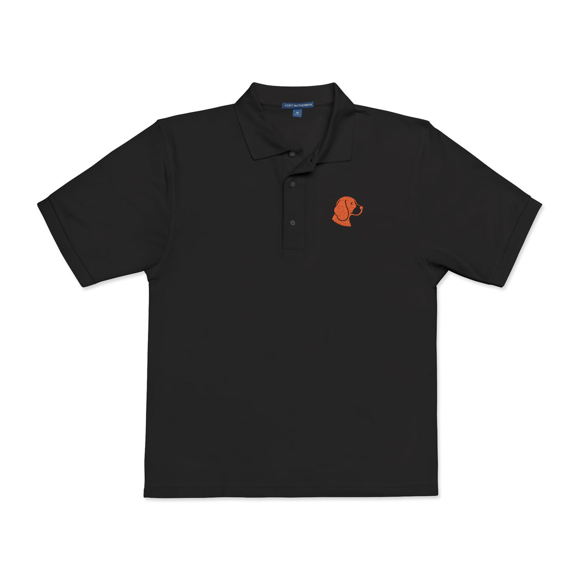 Black & Orange Beagle Embroidered Polo | Unisex