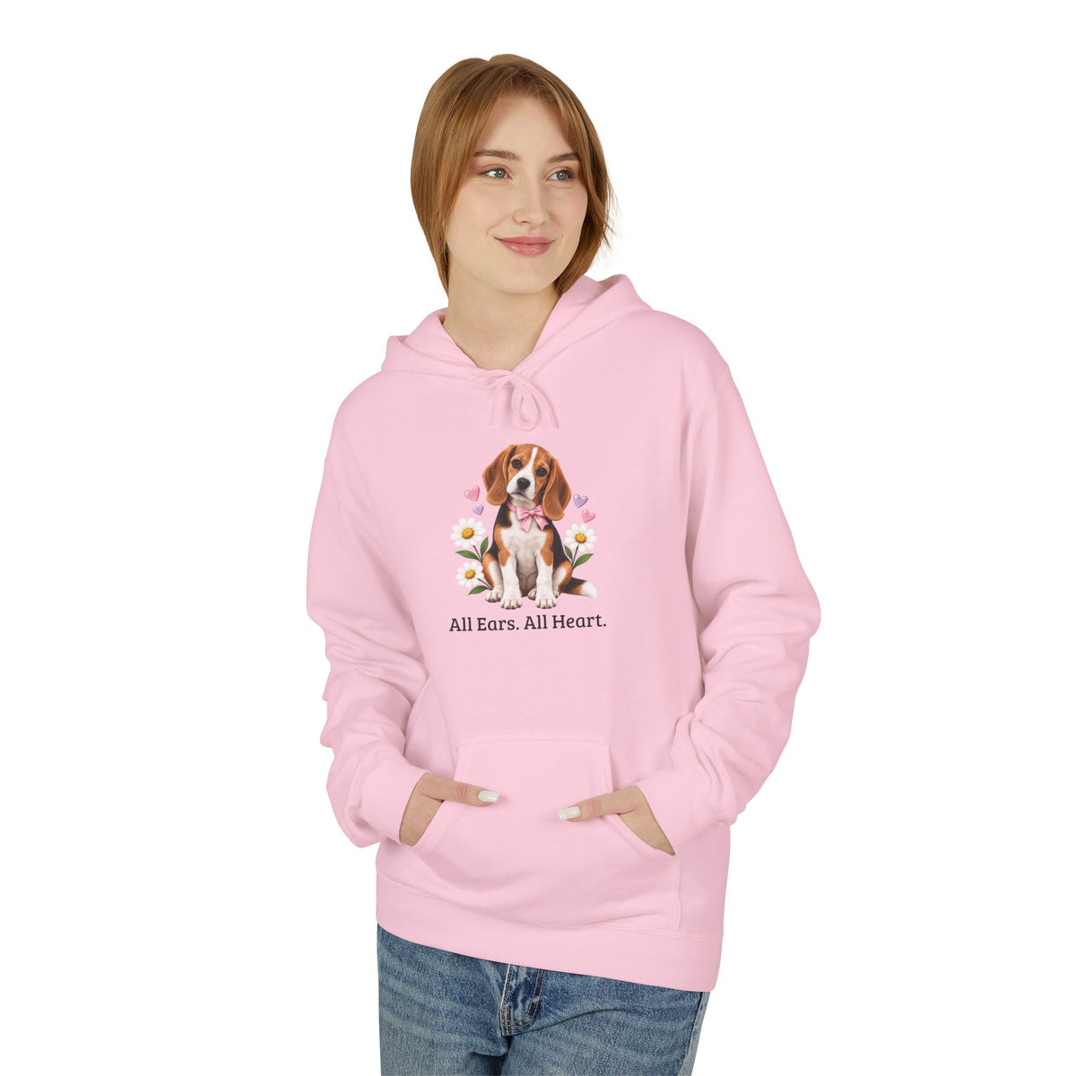 Daisy Darling Beagle — Women’s Softstyle Fleece Hoodie | Beagle People