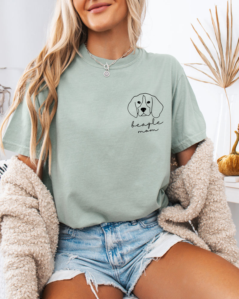 Beagle Dog Mom Comfort Colors T Shirt (Cute)