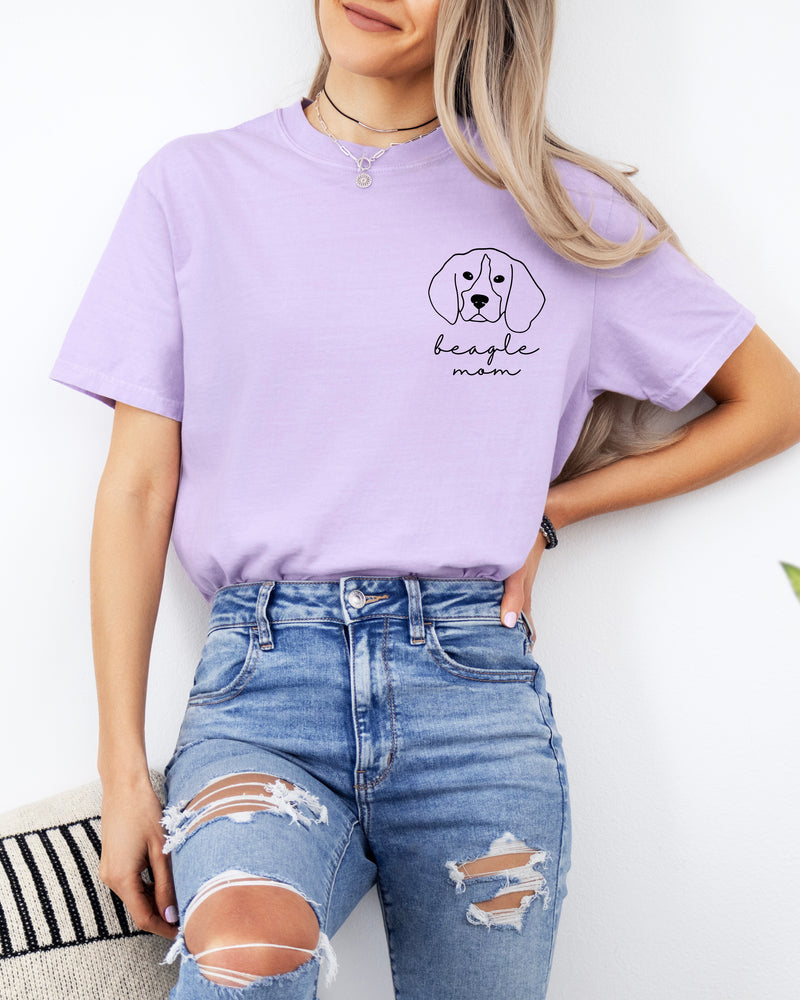 Beagle Dog Mom Comfort Colors T Shirt (Cute)