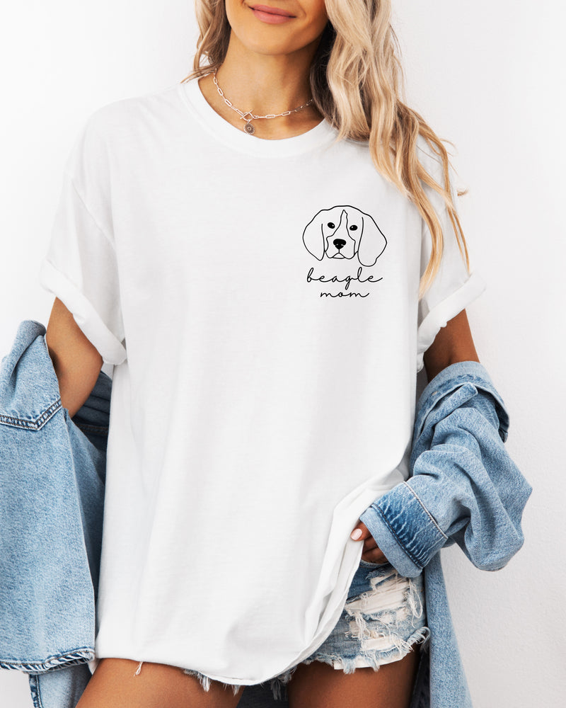 Beagle Dog Mom Comfort Colors T Shirt (Cute)