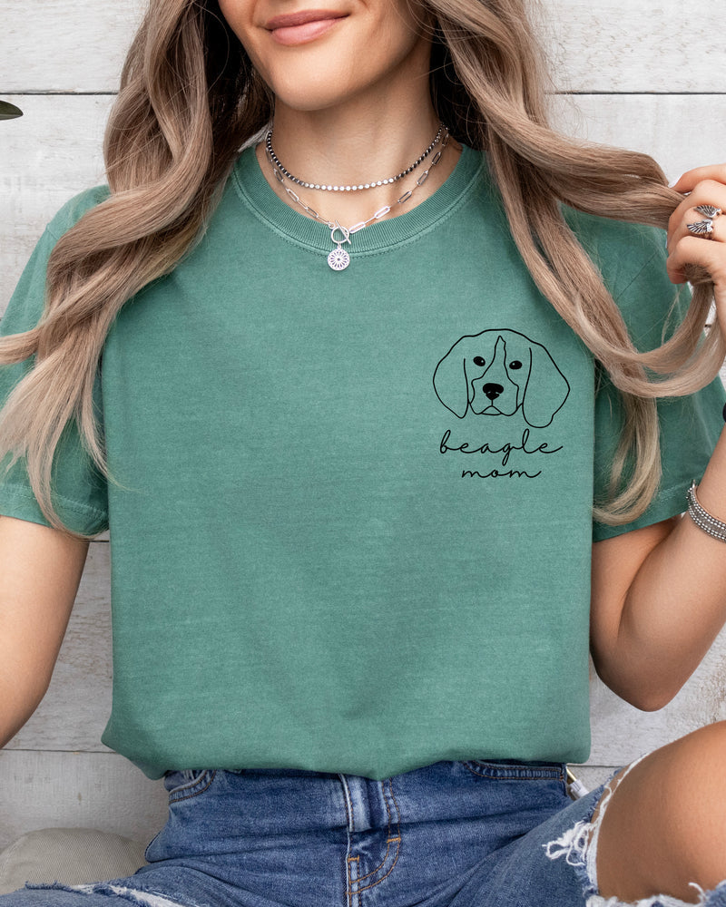 Beagle Dog Mom Comfort Colors T Shirt (Cute)