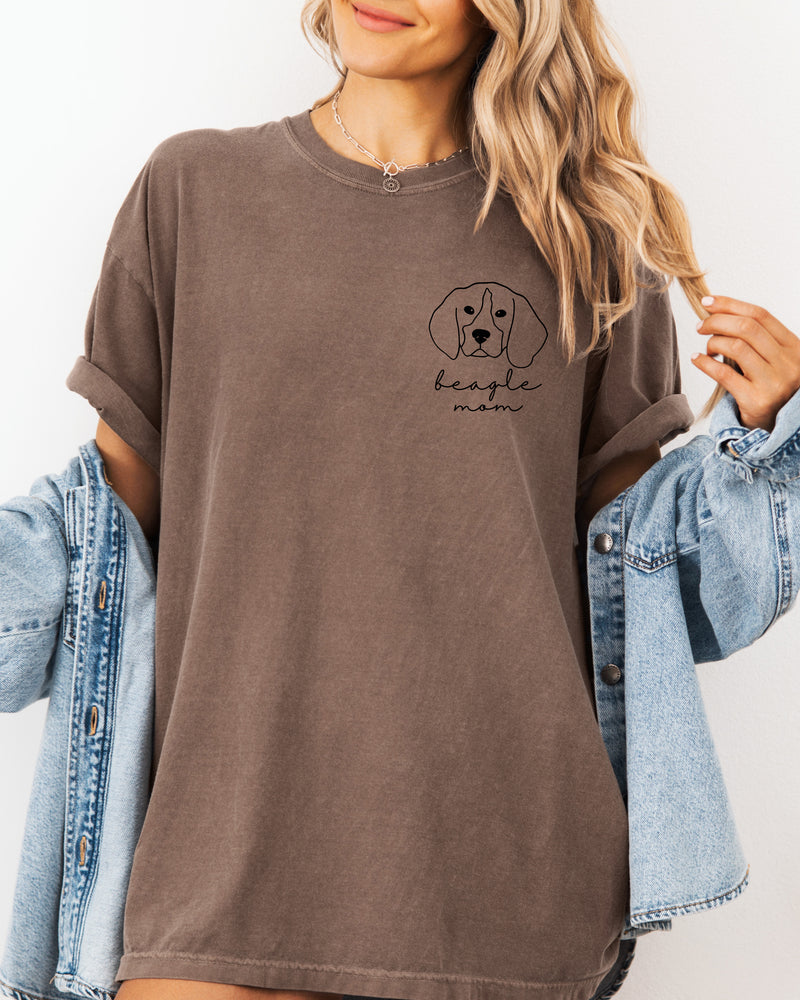 Beagle Dog Mom Comfort Colors T Shirt (Cute)