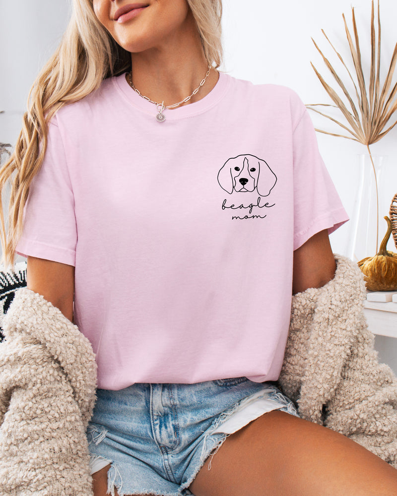 Beagle Dog Mom Comfort Colors T Shirt (Cute)