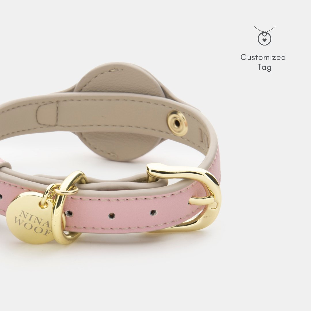 AirTag-Compatible Dog Tracking Collar – Vegan Leather
