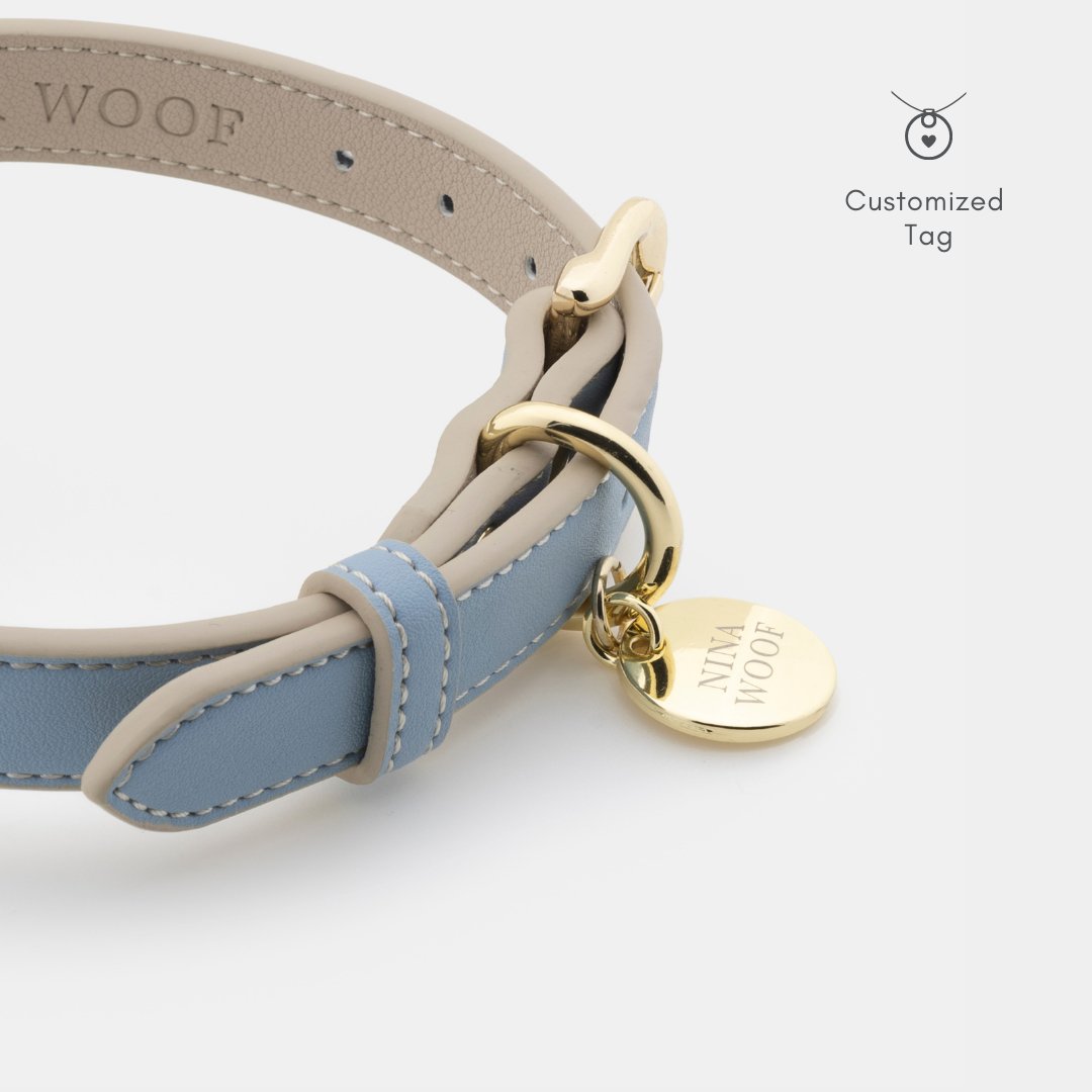 AirTag-Compatible Dog Tracking Collar – Vegan Leather