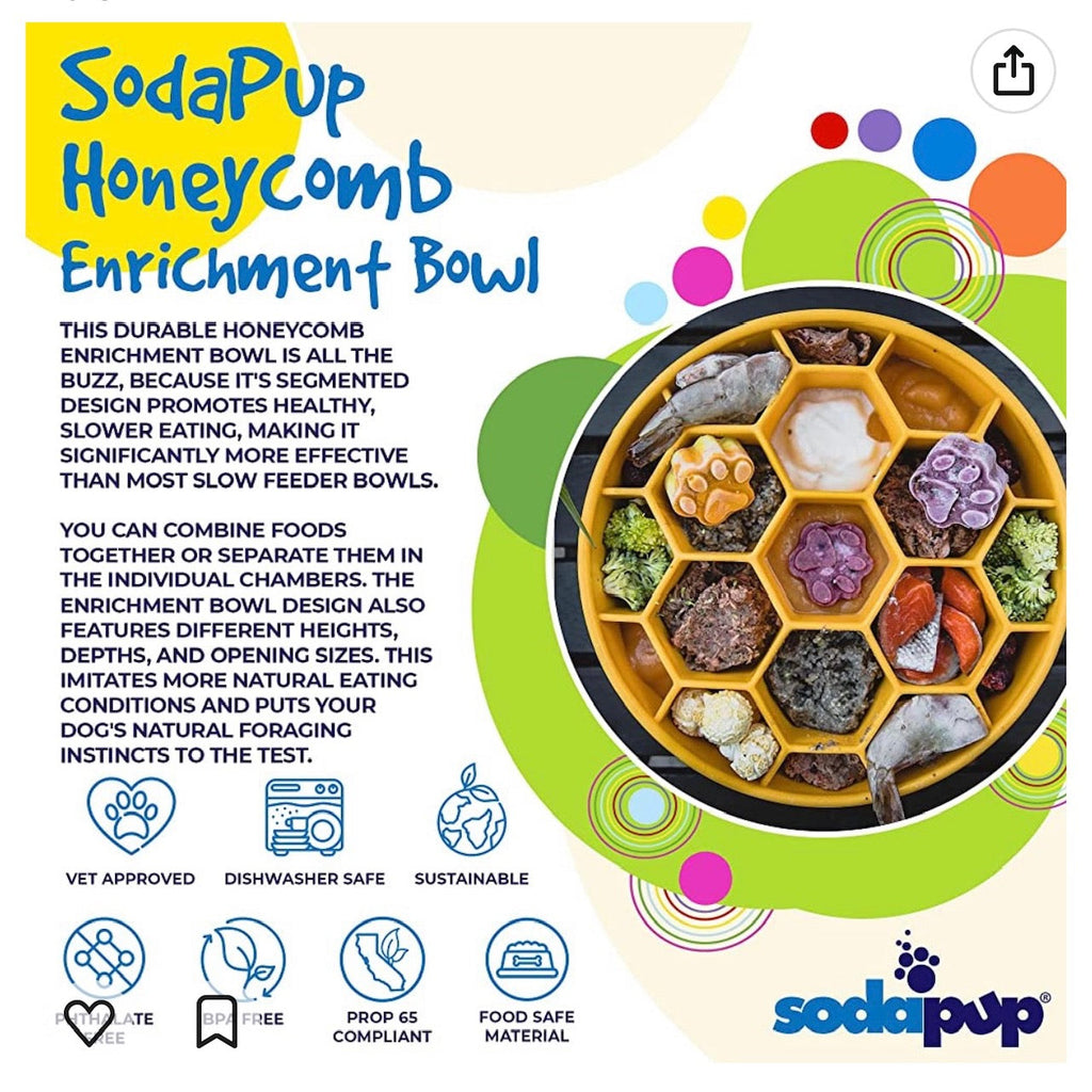 Honeycomb Slow-Feeder Enrichment Bowl for Beagles