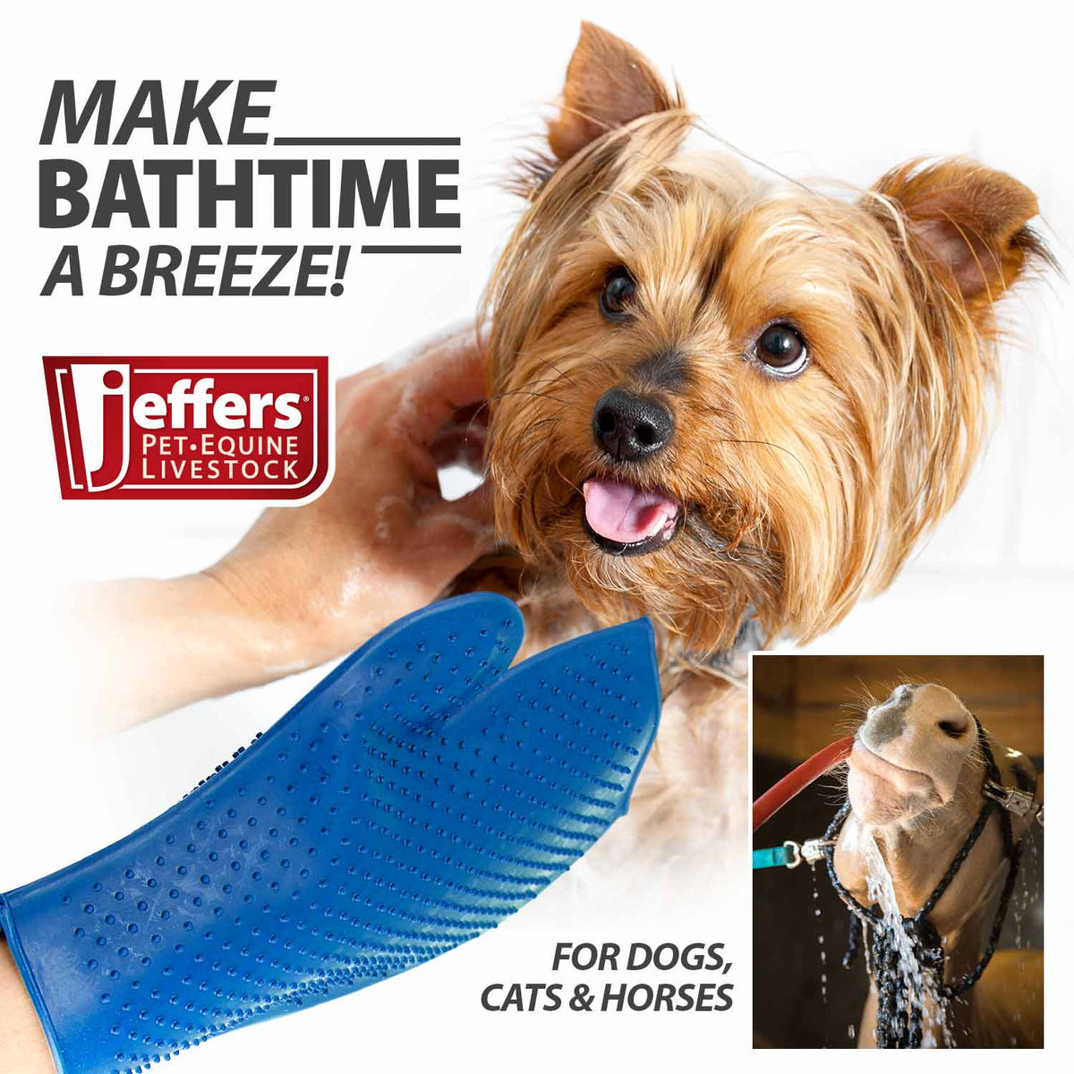 Rubber Grooming Glove for Beagle Shedding